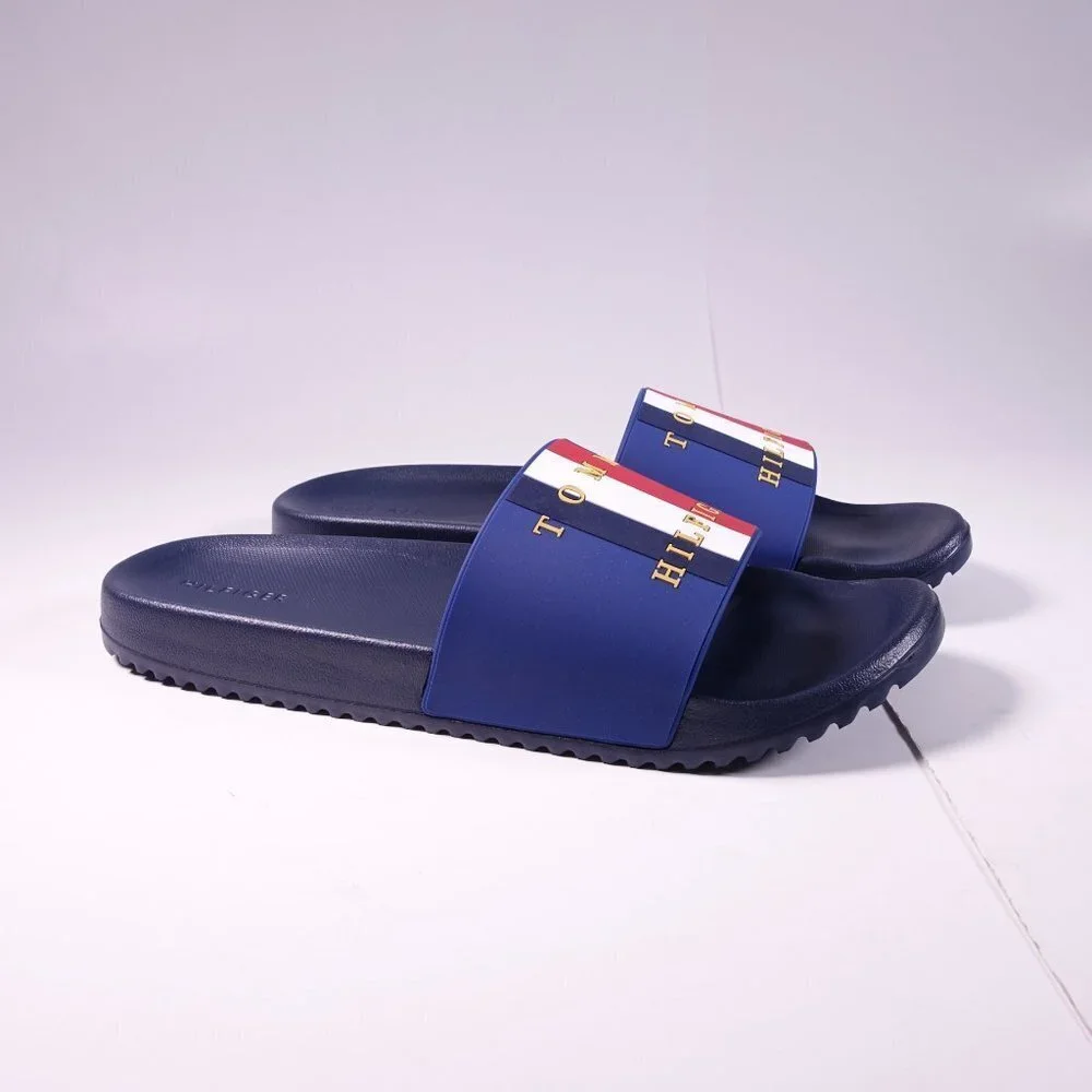Tommy Hilfiger Ramen Slide Sandals Medium Blue